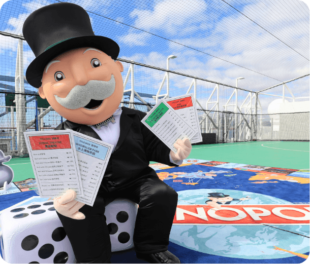 Mr. Monopoly mascot costume